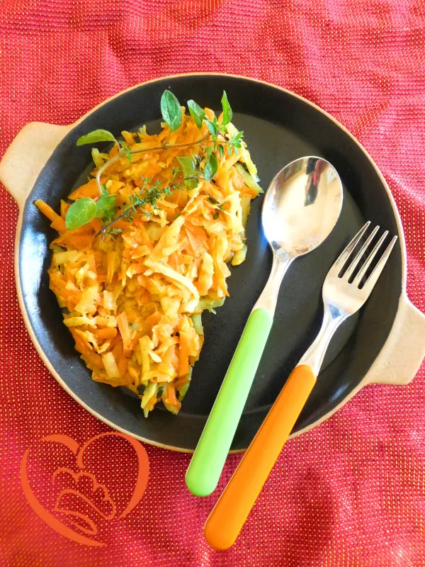 Carote e patate grattugiate